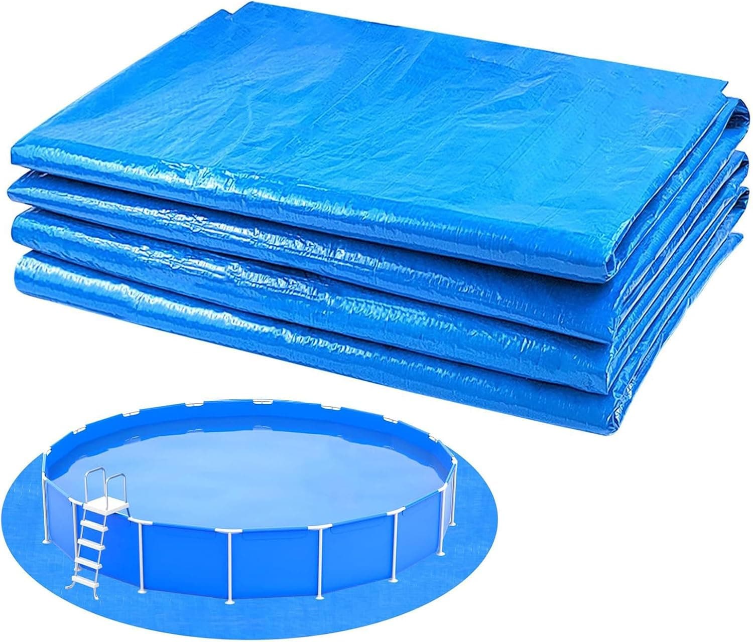 Runde 3m-poolmatte, Durchstoßfest, Bodenschutzpolsterung Für Deck, Auffahrt, Poolrand