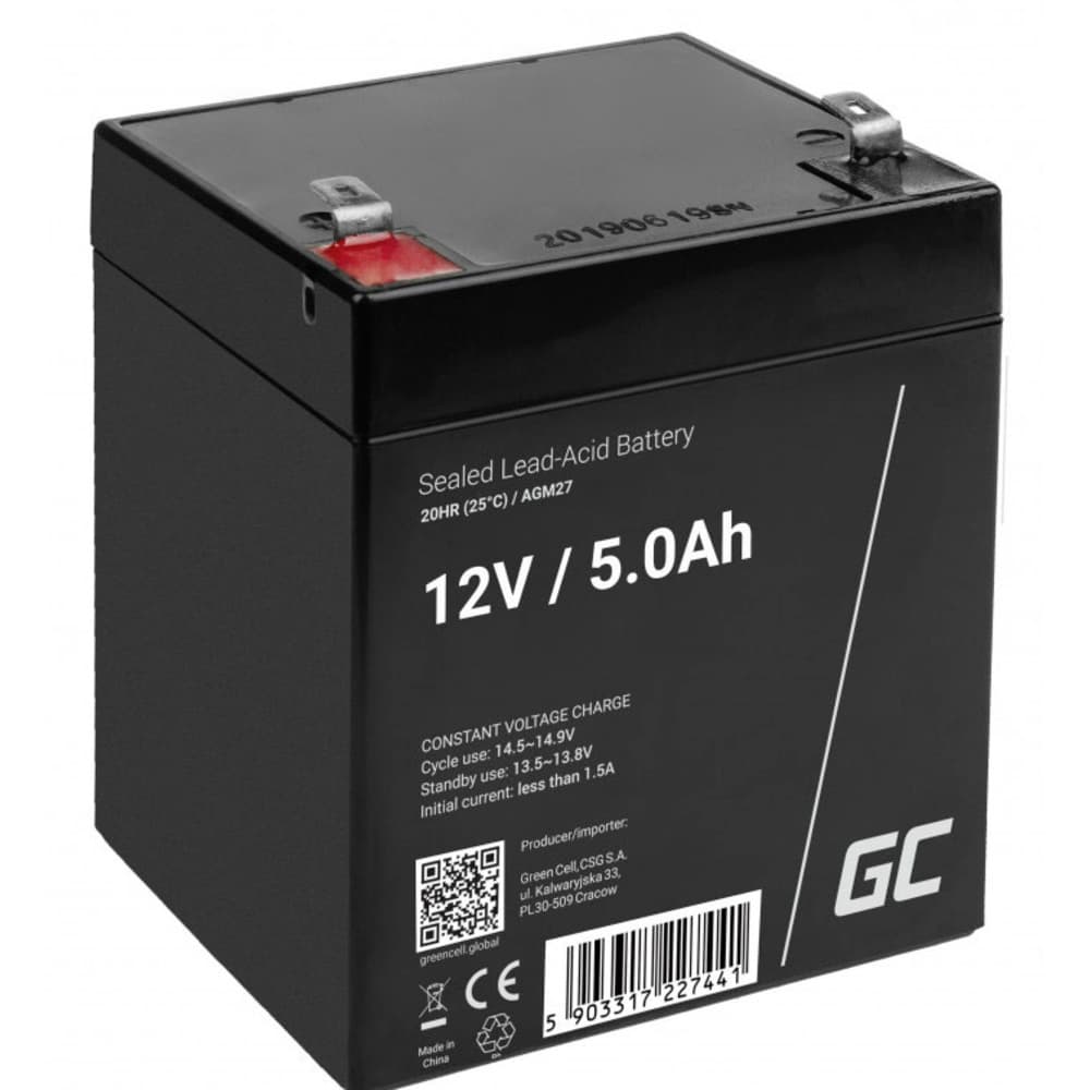 Green Cell Agm27 Batterie Für Ups Verschlossene Bleisäure (vrla) System 12 V 5 Ah