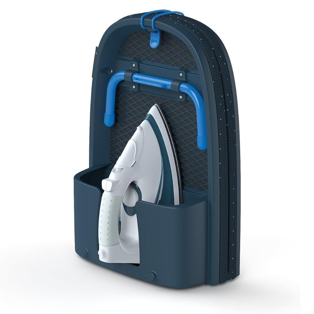 Joseph Joseph Pocket Plus™ Faltbares Bügelbrett Mit Hochwertigem Bezug, Blau (50010)
