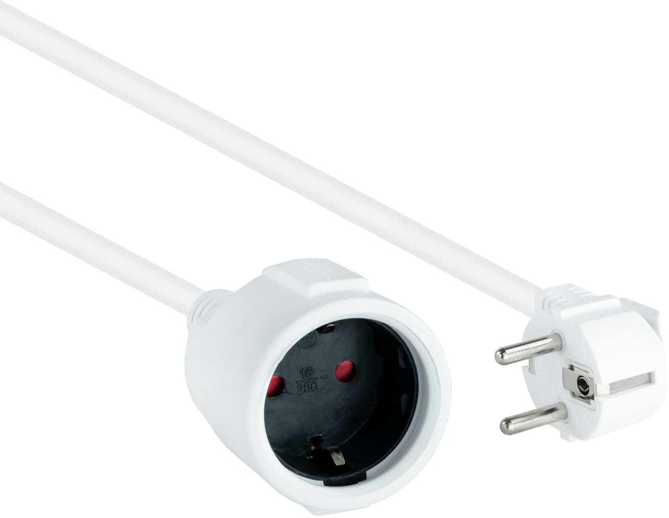 Schuko Cee7 Elektrische Verlängerung Cee7 White 10m Nanocable 10.22.0610-w