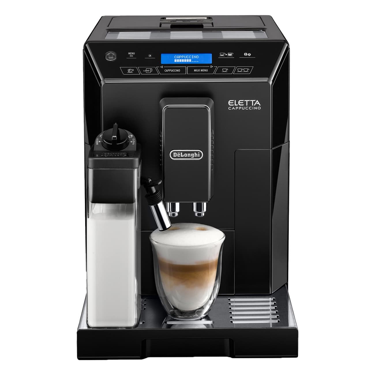 Delonghi - Ecam 44.660.b Eletta Cappuccino 0132.215216, Hochglanz-schwarz