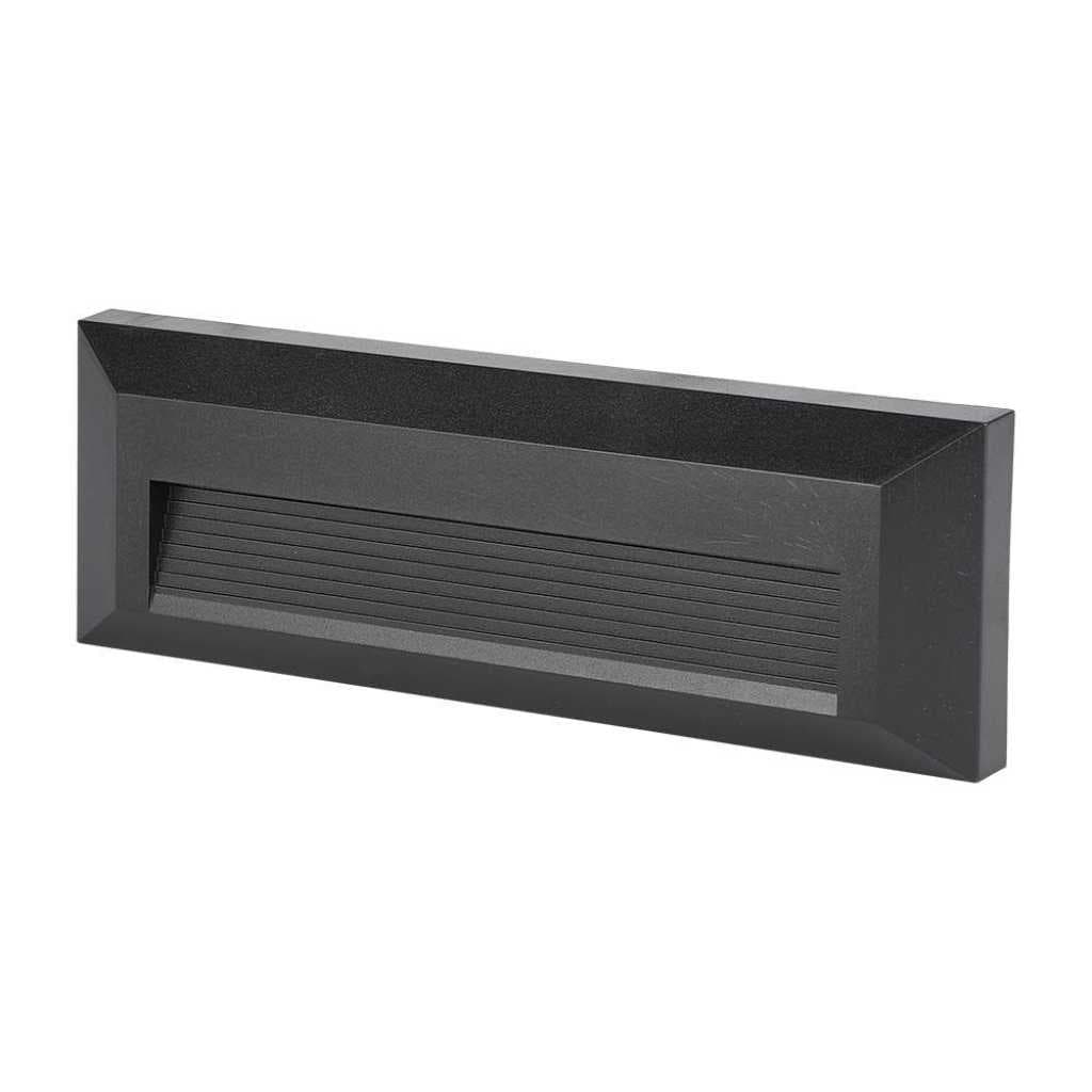 Eglo - Led-stufenleuchte Ip65 Wasserdicht Schwarz 3 Watt 110 Lumen 3000k
