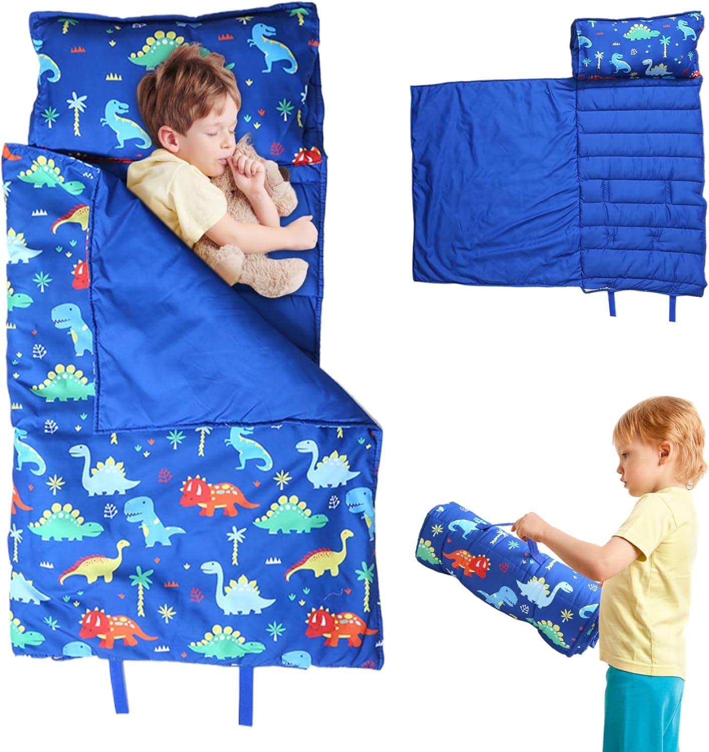 Schlafmatte, Schlafmatte Mit Kissen Und Decke, Anti-kick-thermo-schlafmatte Mit Griff, 47 X 20 Cm, Tragbar, Für Kinder, Schlafsack - Lablanc