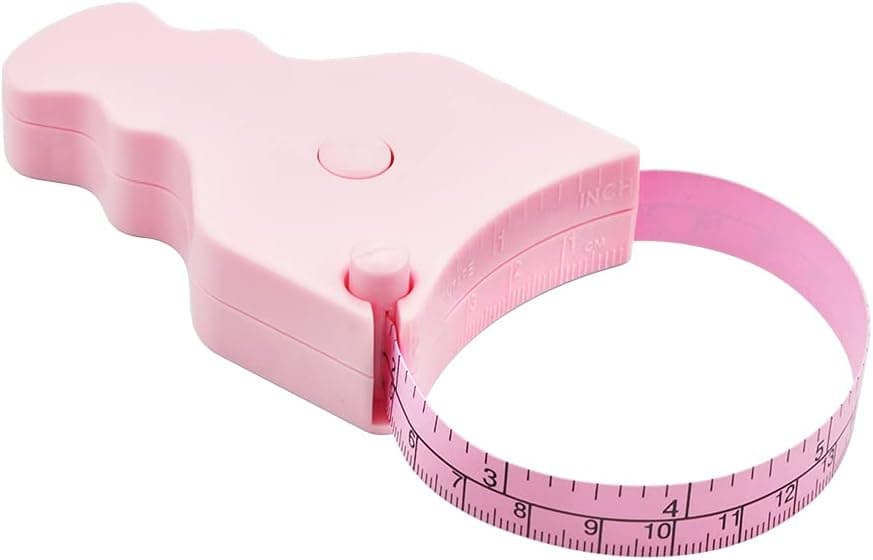 Linghhang - Körpermaßband – 150 Cm (60 Zoll), Einhandbedienung, Kompaktes Und Ergonomisches Design – Hilft Beim Abnehmen Und Muskelaufbau (pink)