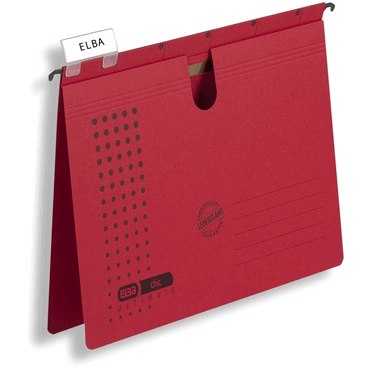 Elba Hängehefter chic A4 230g/qm Karton (RC) rot VE=5 Stück