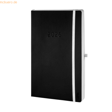 Chronoplan Buchkalender Chronobook Softcover Black Edition A5 1 Tag/1