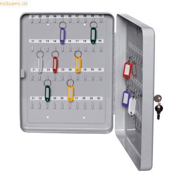 Alco Schlüsselkassette Stahlblech 160x80x200mm für 20 Schlüssel lichtg