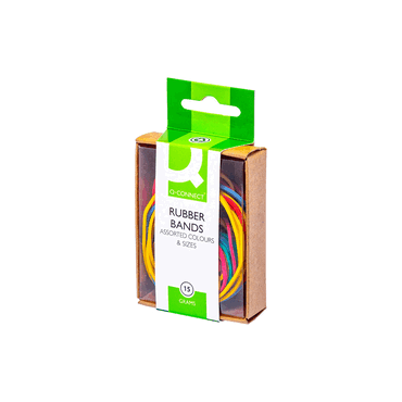 Q-Connect Gummiringe - 15 g farbig sortiert.