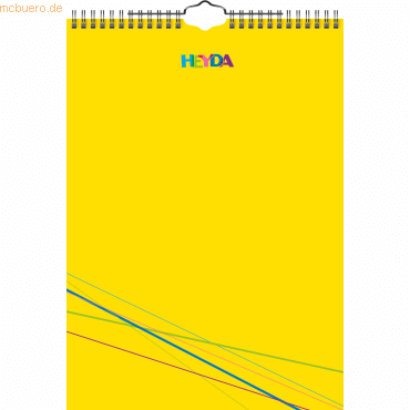 Heyda Kreativkalender 21,5x24cm Monatsblätter grün, blau, rot, gelb