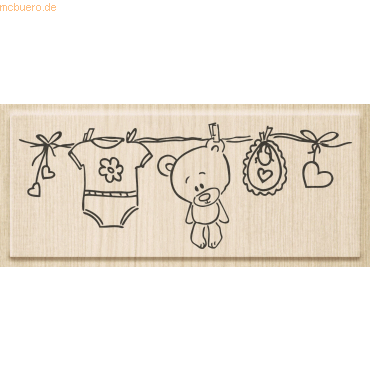 Heyda Motivstempel 'Wäscheleine' 10x3,8cm
