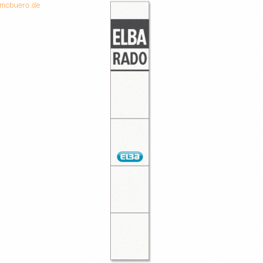 Elba Einsteck-Rückenschild extra kurz/schmal weiß 10 Stück