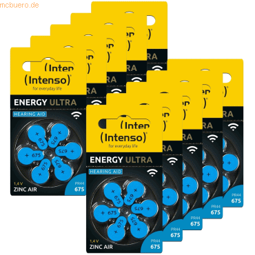 Intenso International 60er Pack Intenso Hörgeräte Batterien Zink-Luft