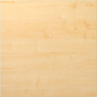 mcbuero.de Tischplatte 80x80cm mit Systembohrung Ahorn
