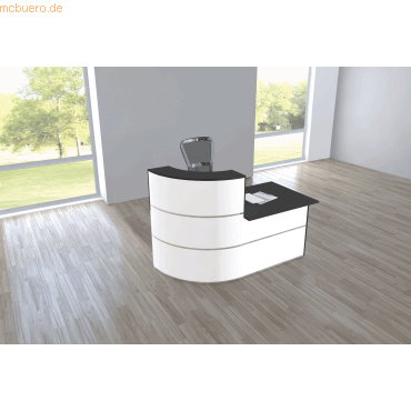 Kerkmann Theke Cento 2 BxT 180x95cm weiß/anthrazit