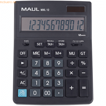 Maul Tischrechner MXL 12 Solar/Batterie 155x35mm schwarz