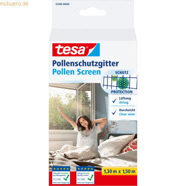 4 x Tesa Pollenschutzgitter 1,30mx1,50m anthrazit
