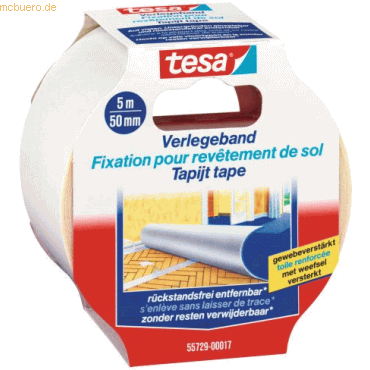 6 x Tesa Verlegeband 50mmx5m doppelseitig klebend