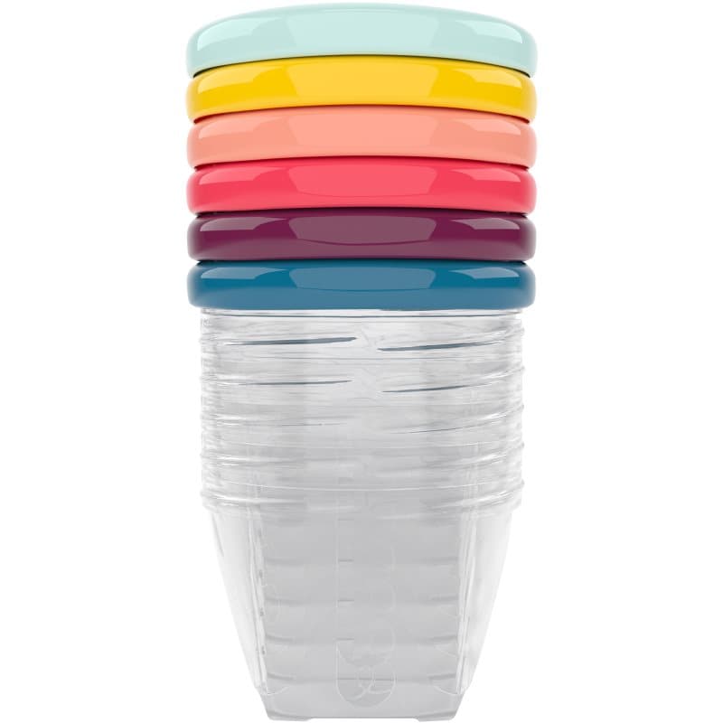 Babymoov Bowls Multicolor Schüssel mit Deckel Color 6x180 ml