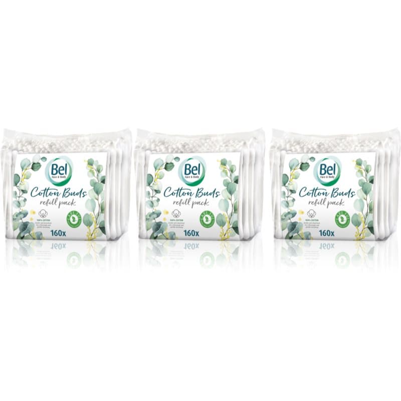 Bel Face & Body Cotton Buds Wattestäbchen vorteilhafte Packung 3x160 St.