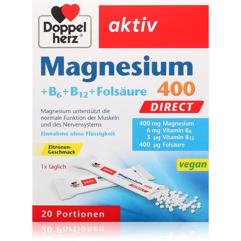 Doppelherz Aktiv Magnesium 400 Beutel trägt zur normalen Funktion des Nervensystems bei 42 g