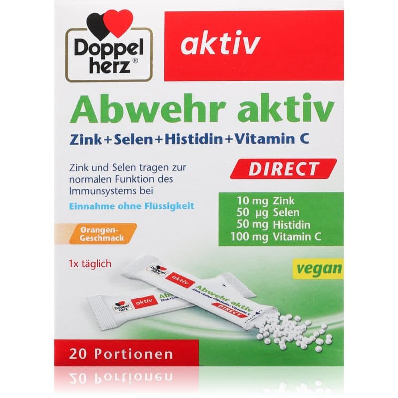 Doppelherz Aktiv Abwehr aktiv Säckchen zur Unterstützung des Immunsystems Geschmack Orange 46 g