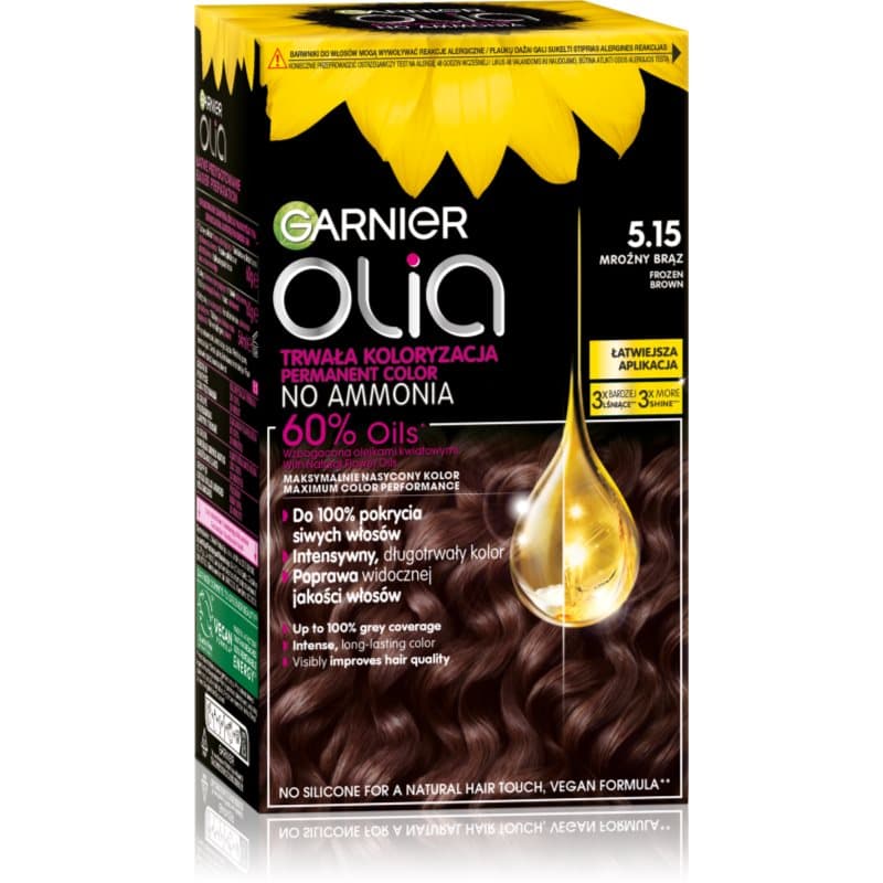 Garnier Olia Permanent-Haarfarbe Farbton 5.15 Frozen Brown 1 St.
