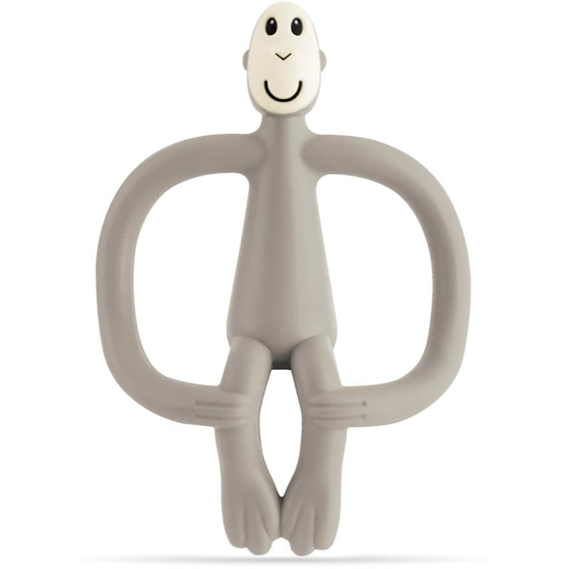 Matchstick Monkey Teething Toy and Gel Applicator Beißring mit 2 in 1 Bürste Grey 1 St.