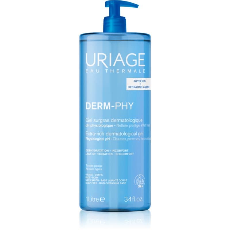 Uriage DERM-PHY Extra Rich Dermatological Gel sanftes Reinigungsgel 1000 ml