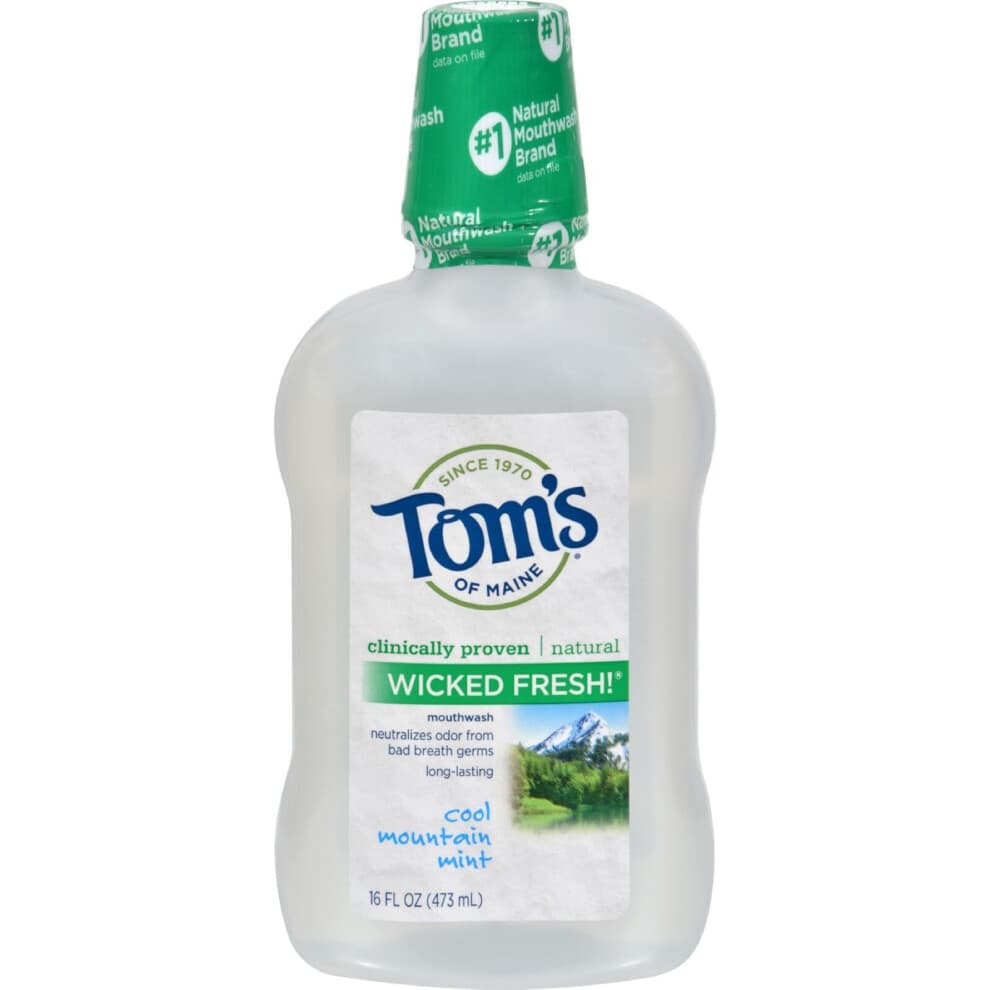 Tom's of Maine, Wicked Fresh, Mundspülung, Alkoholfrei, Kühle Bergminze, 16 fl oz (473 ml)