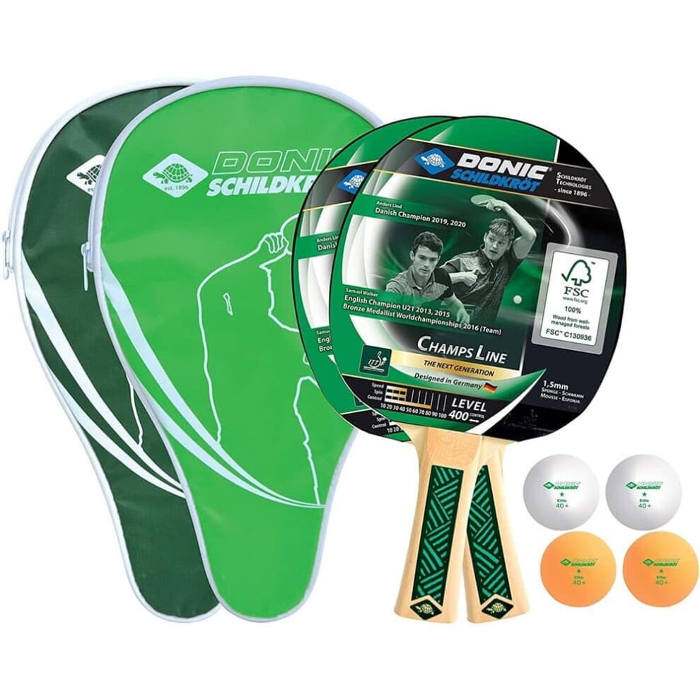 Donic-Schildkröt grüne Champs Line 400 FSC Tischtennishülle