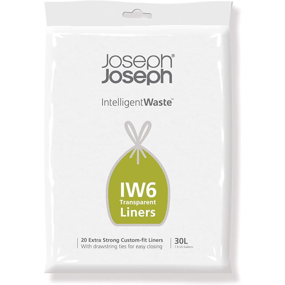 Joseph Joseph 30118 Intelligent Waste IW6 30 Liter (7,9 US-Gallonen) Passgenaue, extrastarke Mllbeutel Totem Max & Totem Pop 60L Modelle 20 Stc