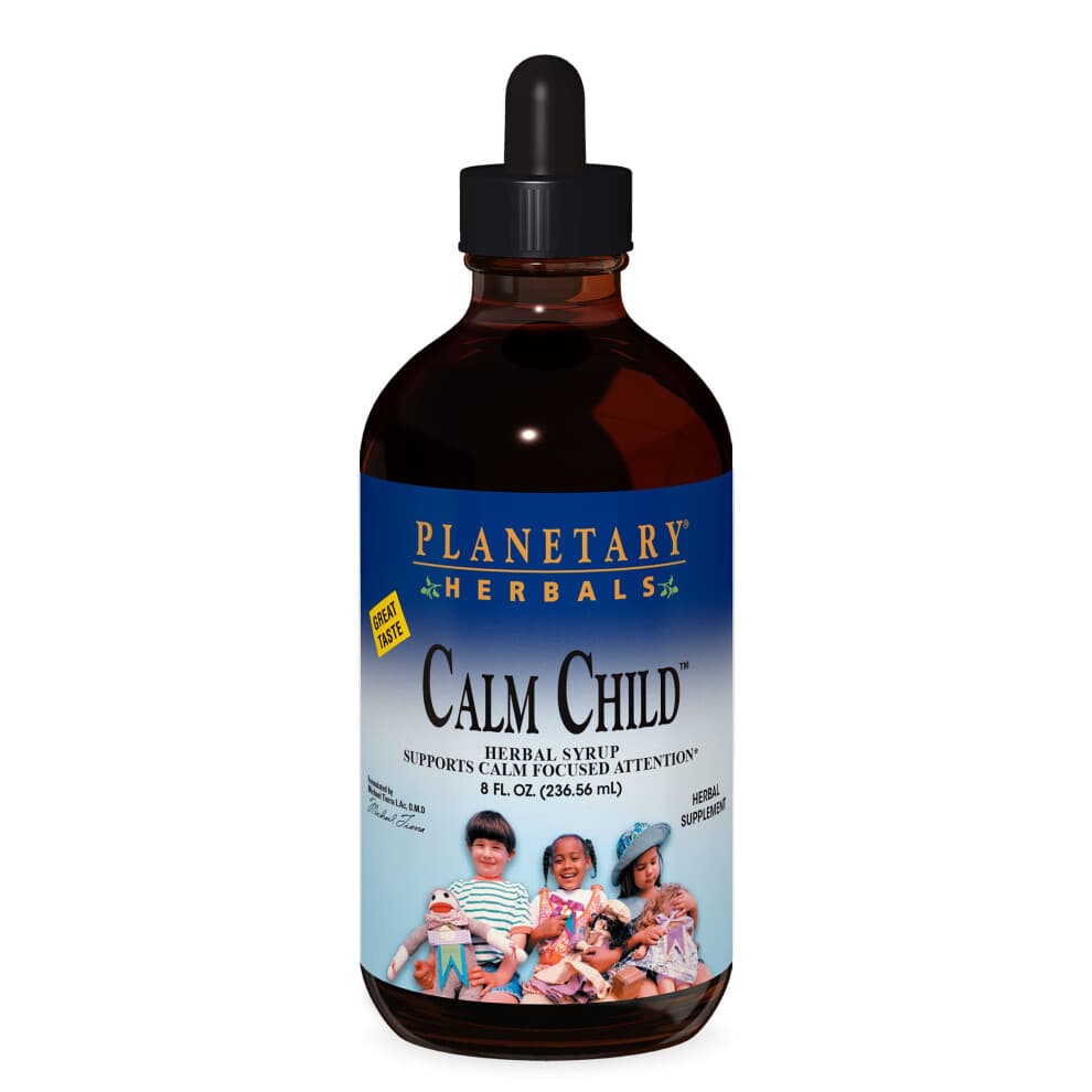 Planetary Herbals Calm Child Kräutersirup - Beruhigende Botanicals wie Kamille, Melisse, Katzenminze - 8oz