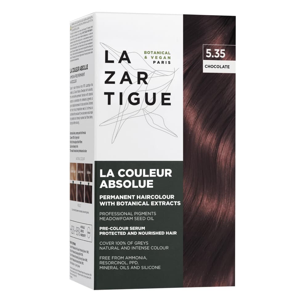 Lazartigue, Dauerhafte Haarfarbe mit Pflanzenextrakten, 5.35 Schokolade, 1 Anwendung