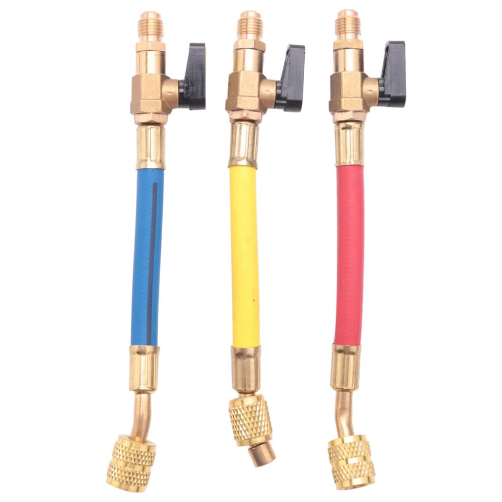 3-teiliges R134A-Kältemittel-Ladeschlauch-Set mit Kugelhahn