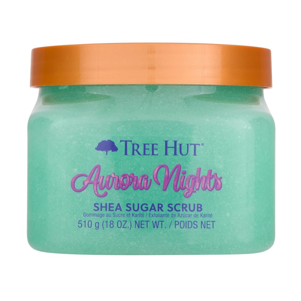 Tree Hut Aurora Nights Shea Sugar Scrub | Peeling-Krperpeeling entfernt abgestorbene, trockene Haut fr ein weiches und hydratisiertes Gefhl |