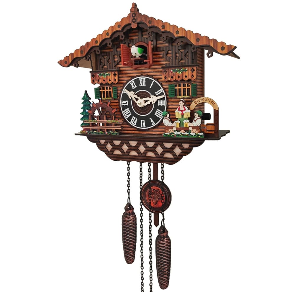 Holzuhr Wandmontage Vogel Wecker für Ho