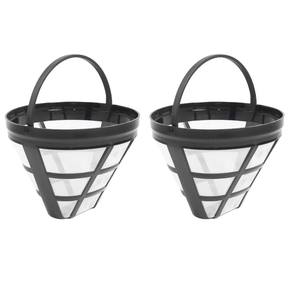 2er-Pack Nr. 4 wiederverwendbarer Kaffeemaschinen-Korbfilter für