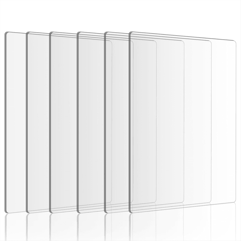 6 Stück transparente Schneideunterlagen aus Acryl, 8,7 x 6,1 Zoll