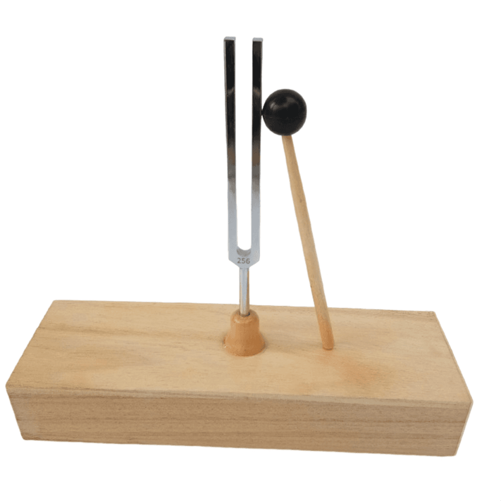 256HZ Stimmgabel mit Holz Resonanzkasten Acousti