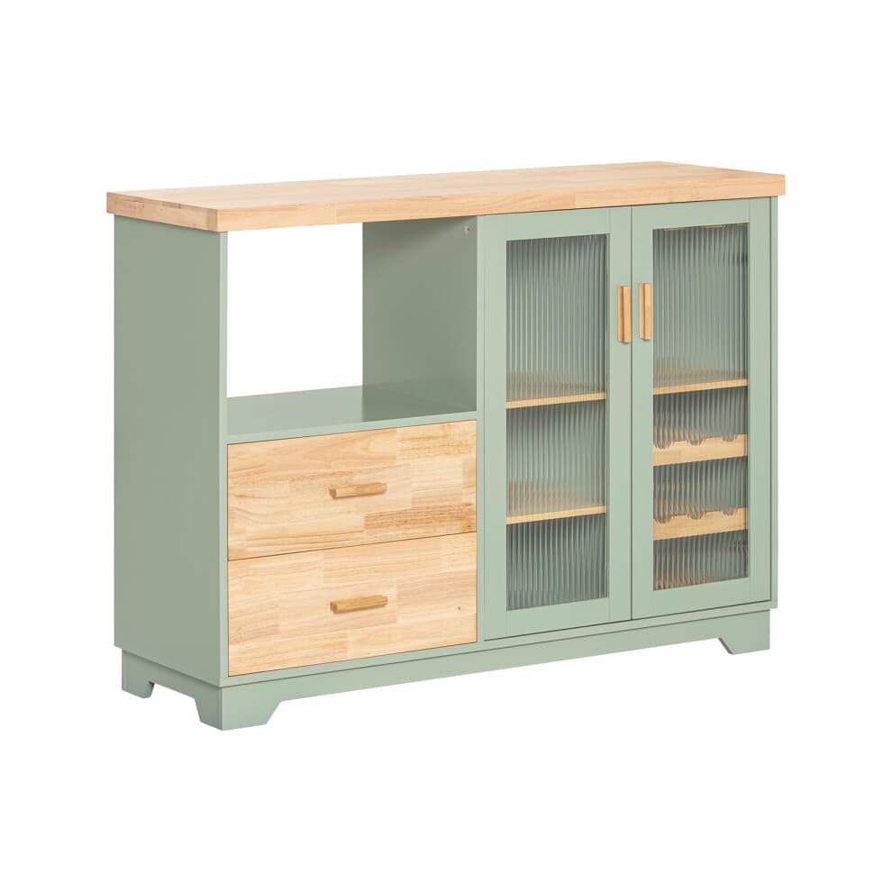 SoBuy Sideboard Grün 120x40x90cm 2 Schubladen