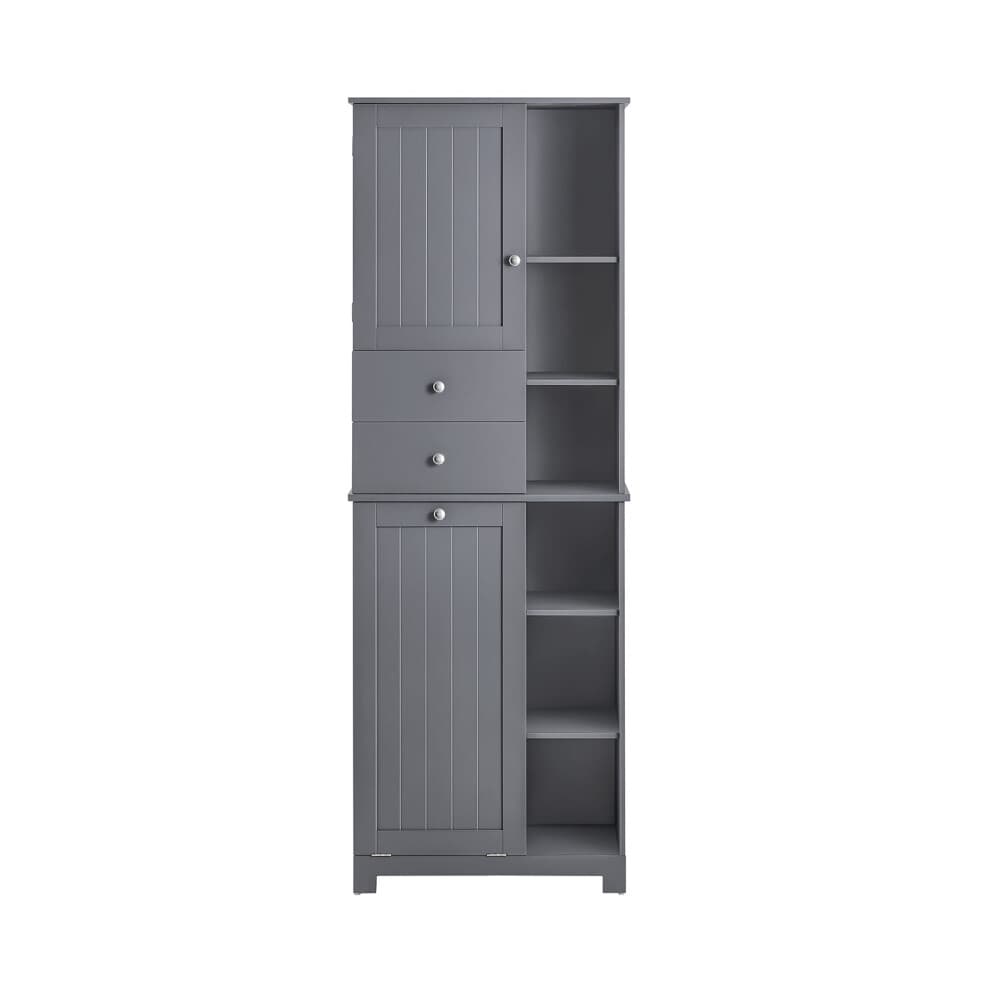 SoBuy Hochschrank mit Wäschesack BZR104-DG