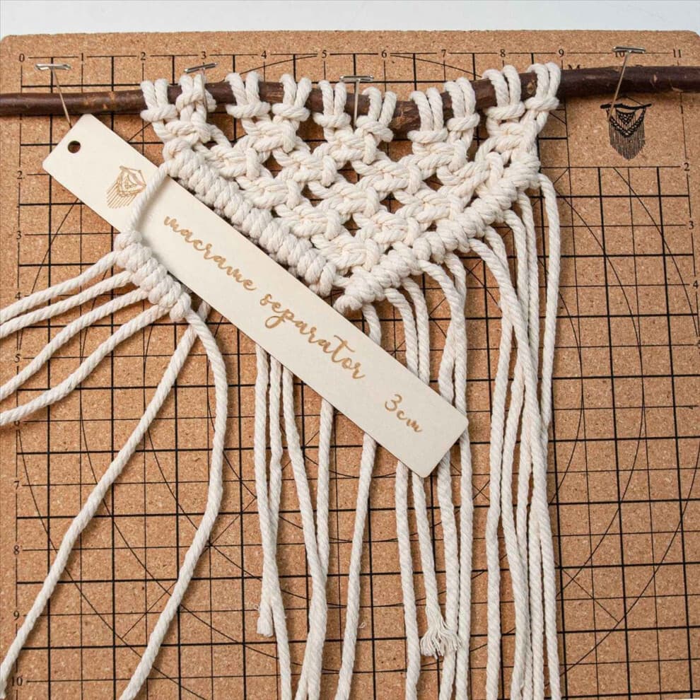 Makramee-Brett mit Stecknadeln, doppelseitige Projektraster, 12 Zoll handgefertigtes Zopfmuster