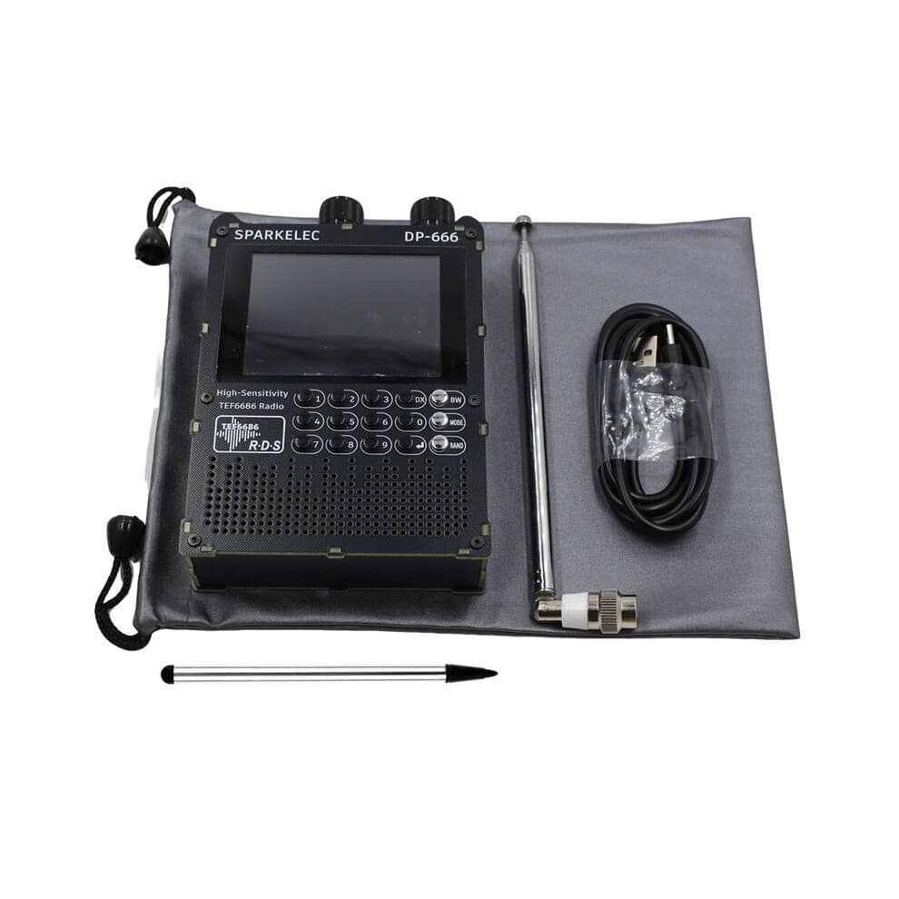 2,8 Zoll IPS-Touchscreen DP-666 Hochempfindliches Radio TEF6686 Vollband-FM-AM-FM-Kurzwellen-Radiosender, B