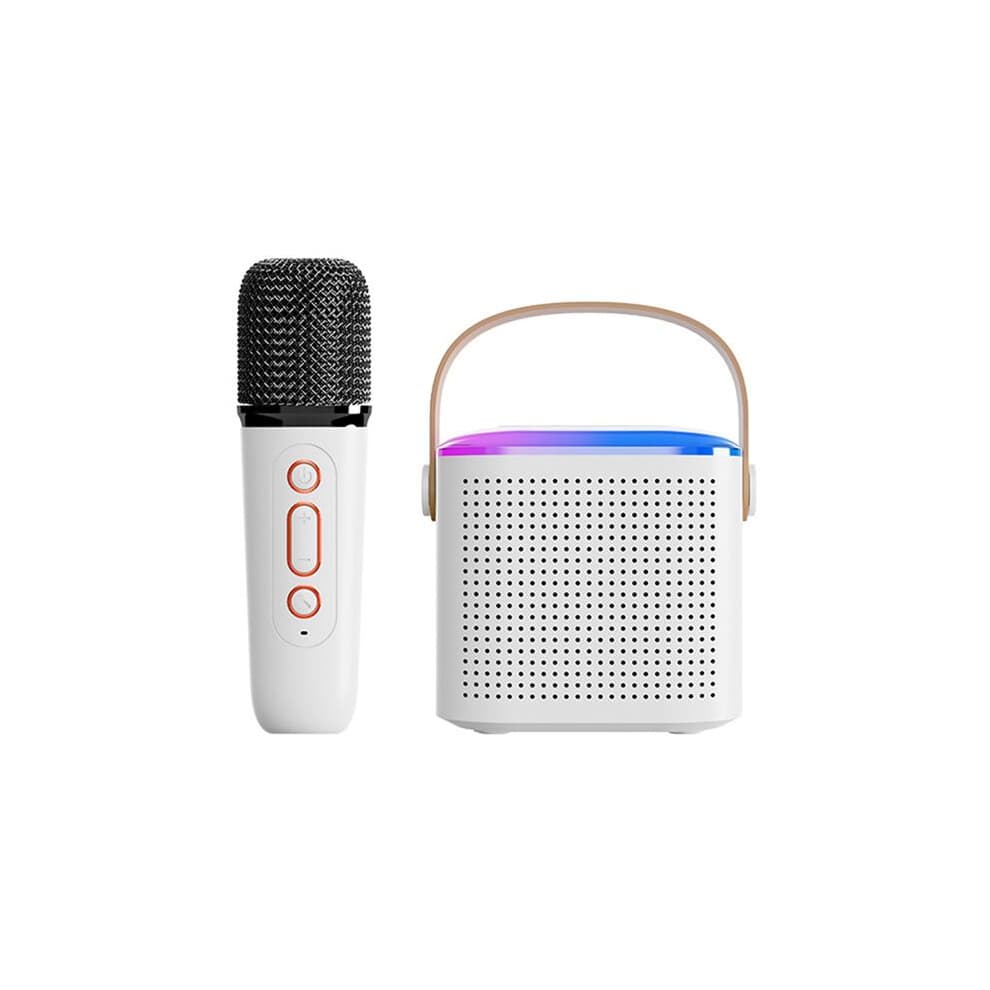 -Karaoke-Maschine,  5.3, Tragbare Lautsprecher-Gesangsmaschine mit LED-Musik-Rhythmus-Licht für Familien und Outdoor-B