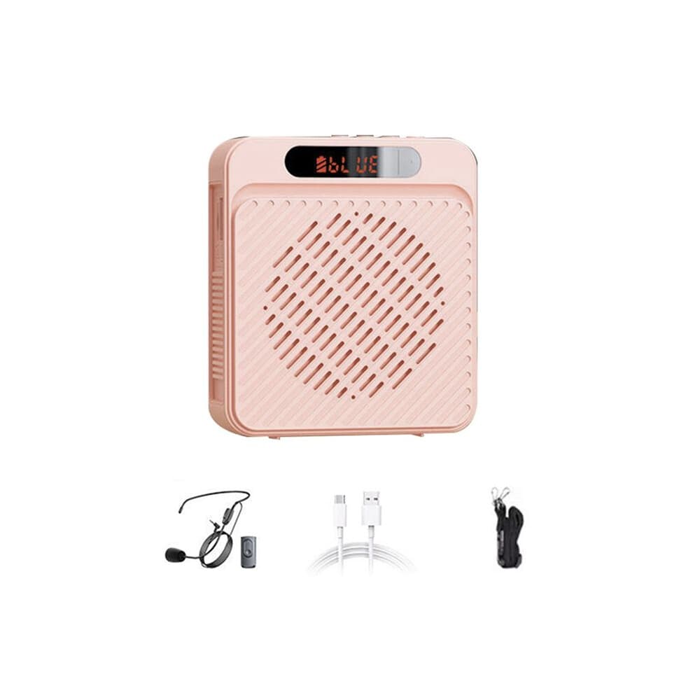 Sprachverstärker 5W 1200mAh, Multifunktionaler Persönlicher Lautsprecher mit Mikrofon und Display für Lehrer, Reden, Mehr B