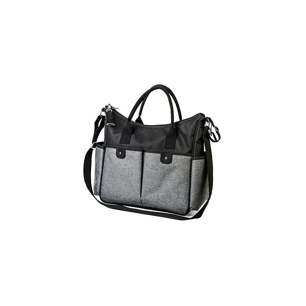 BABYONO CITY MULTIFUNKTIONS-WICKELTASCHE MIT SCHWARZEM WICKELMATTE