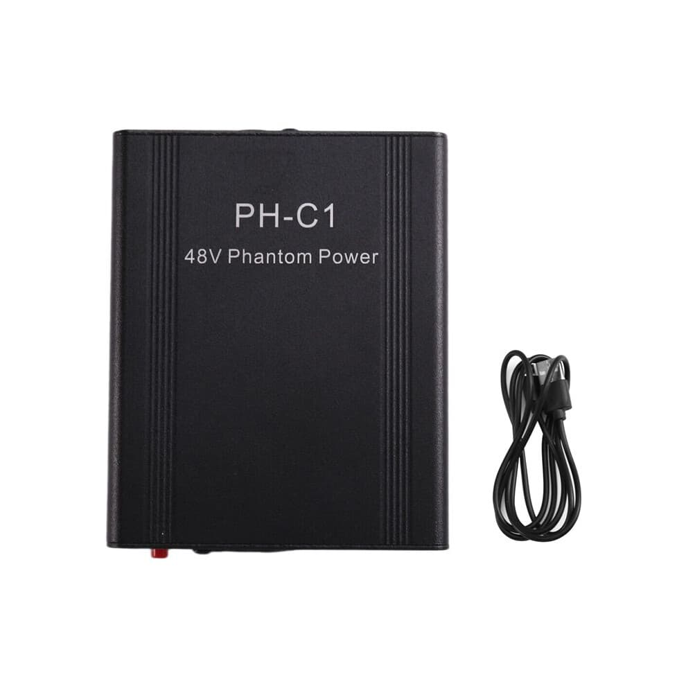 PH-C1 Mikrofonvorverstärker 48 V Phantomspeisung Kompakter Mikrofonverstärker mit Hoher Verstärkung Mikrofone Musikaufnahmegeräte B