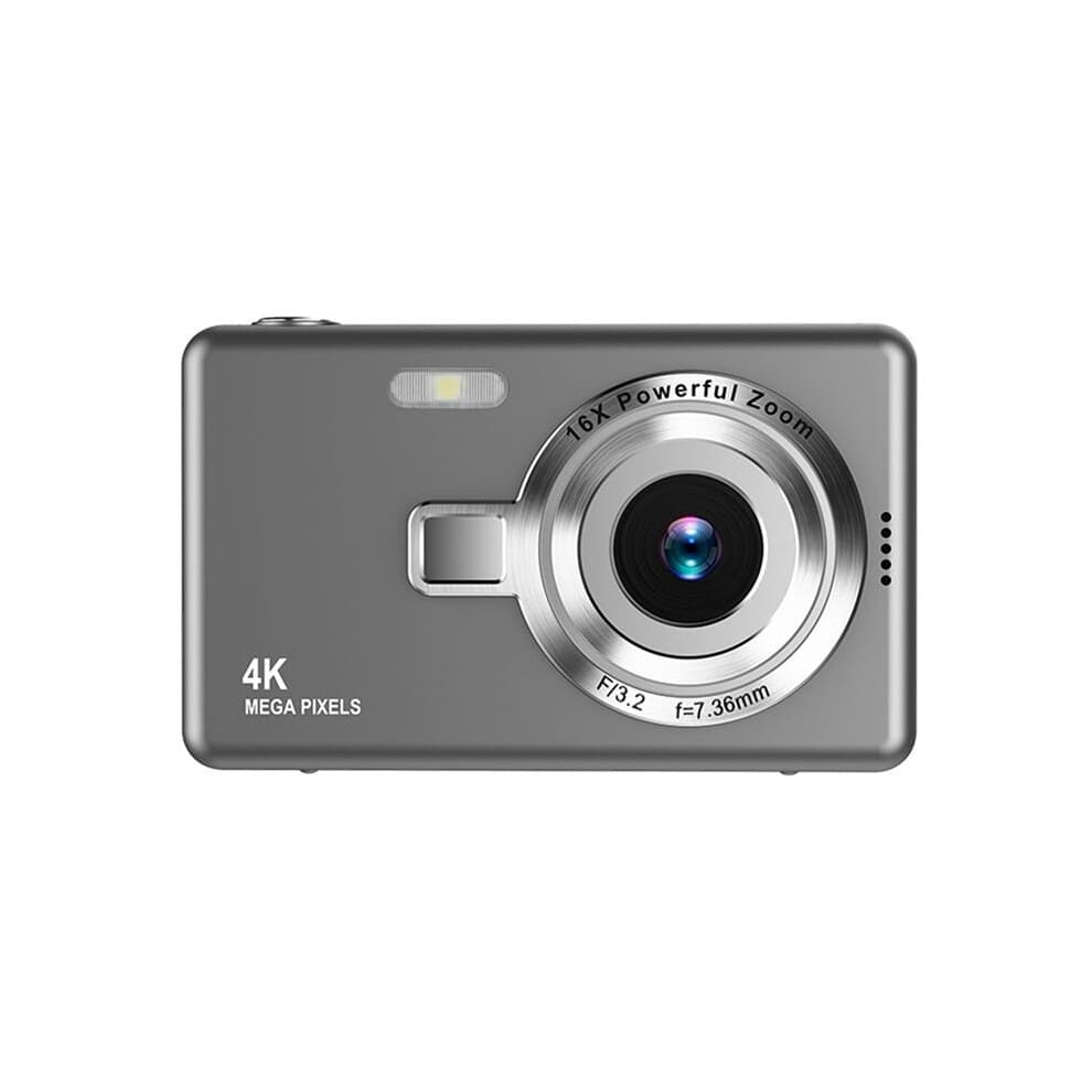 HD 1080P 96MP Digitalkamera für Kinder - 16-Facher Zoom, 2,4-Zoll-IPS-Bildschirm, Ideal für Fotografie-Anfänger, Silber