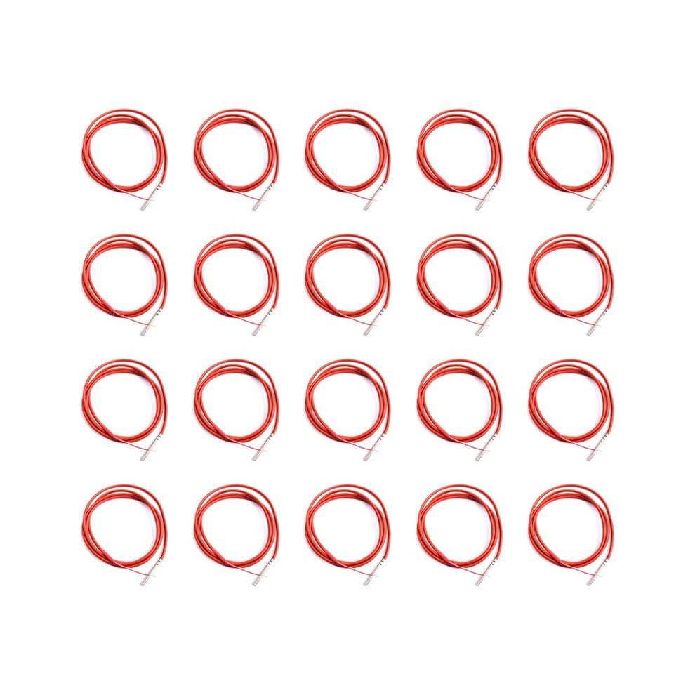 20X 2-Draht-PT1000-Temperatursensor-Thermistor-Silikon-Gel-Beschichtete 1,5-Meter-Sonde 45 mm x 5 mm -50-180-Celsius-Widerstandsthermometer
