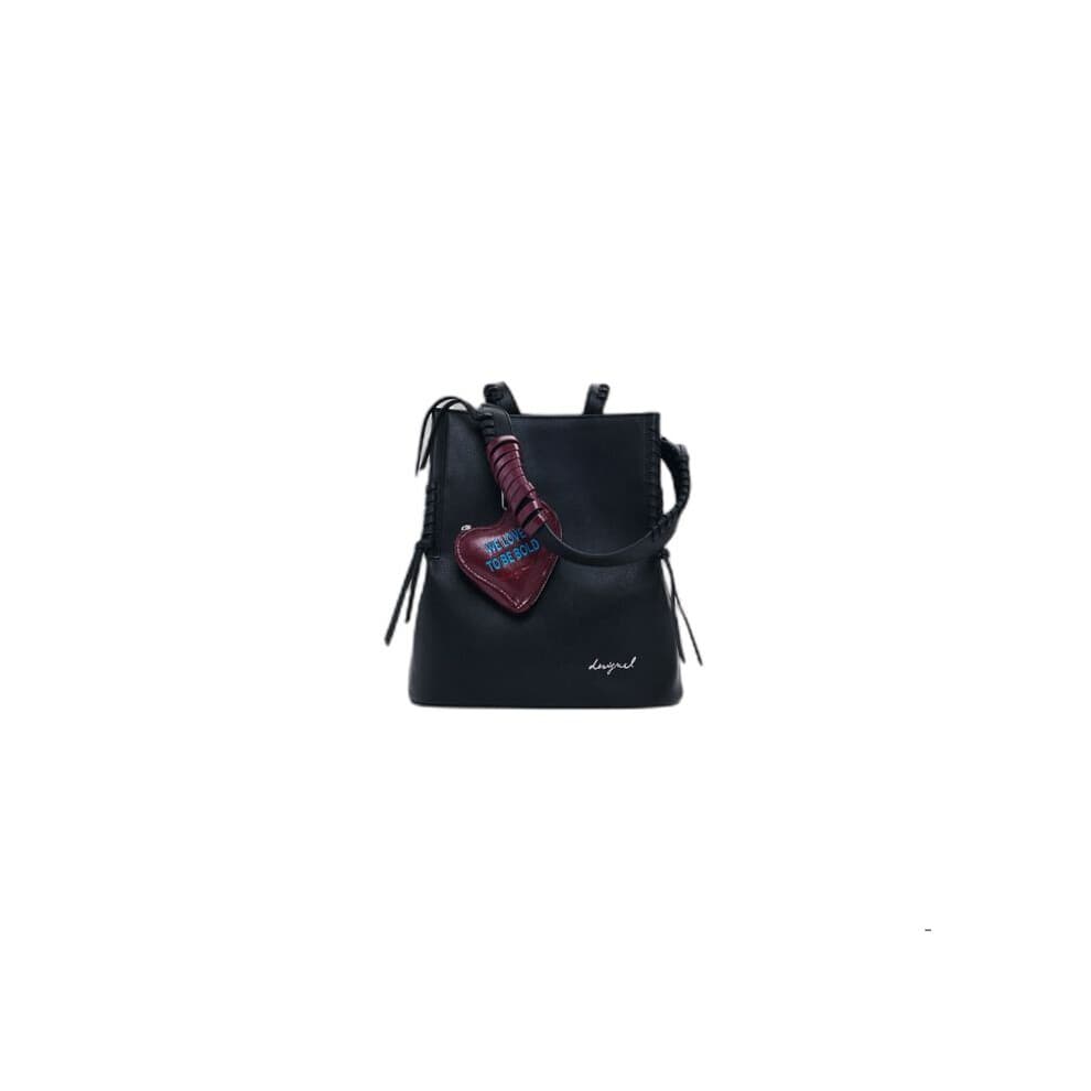 Damen Rucksack - DESIGUAL - Torio Sumy Mini Soft - Schwarz - 100% Baumwolle - Gepolsterte Träger